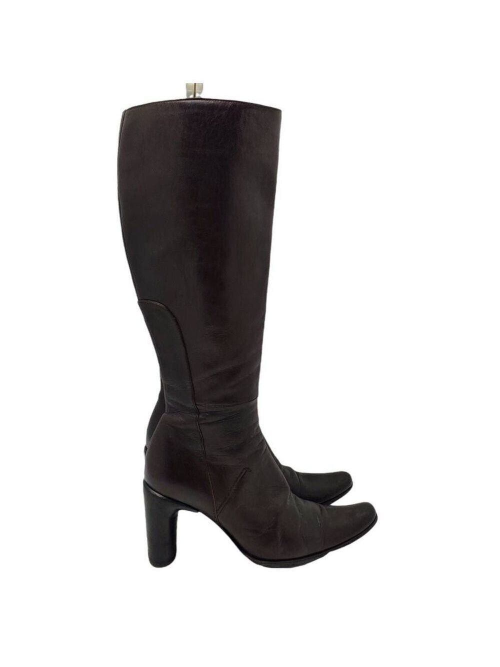 CNC Costume National Womens Tall Knee High Leather Boots Brown Size 36.5